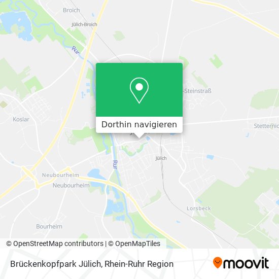 Brückenkopfpark Jülich Karte