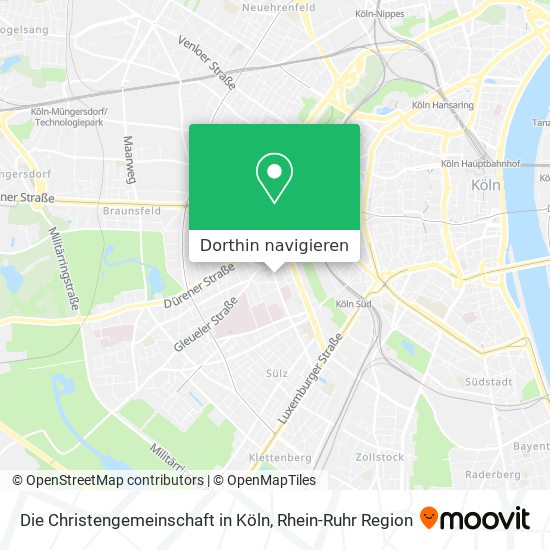 Die Christengemeinschaft in Köln Karte