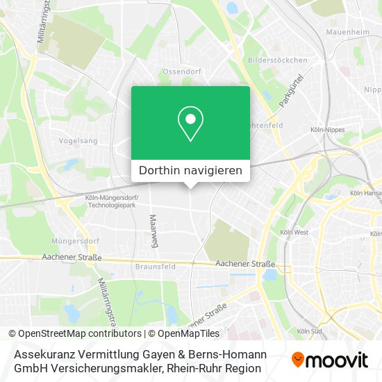 Assekuranz Vermittlung Gayen & Berns-Homann GmbH Versicherungsmakler Karte