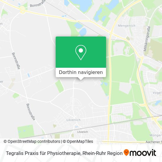Tegralis Praxis für Physiotherapie Karte