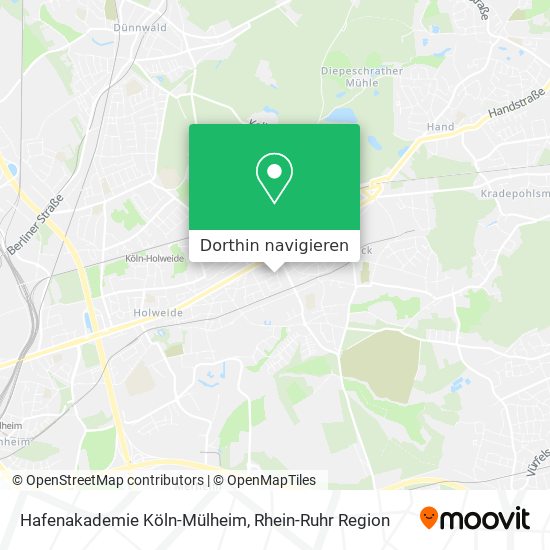 Hafenakademie Köln-Mülheim Karte