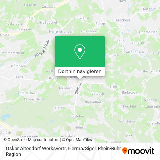 Oskar Altendorf Werksvertr. Herma / Sigel Karte