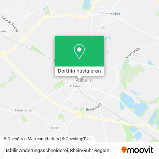 Isbilir Änderungsschneiderei Karte