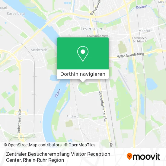 Zentraler Besucherempfang Visitor Reception Center Karte