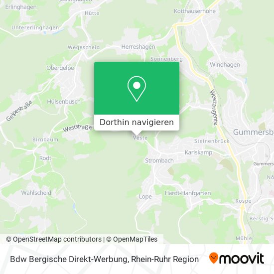 Bdw Bergische Direkt-Werbung Karte