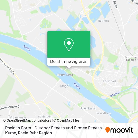Rhein-in-Form - Outdoor Fitness und Firmen Fitness Kurse Karte