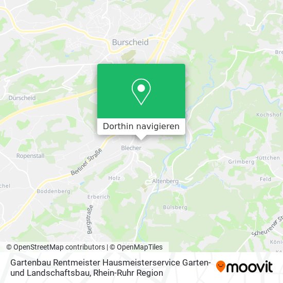 Gartenbau Rentmeister Hausmeisterservice Garten- und Landschaftsbau Karte