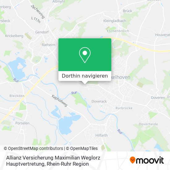 Allianz Versicherung Maximilian Weglorz Hauptvertretung Karte