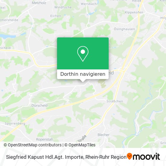 Siegfried Kapust Hdl.Agt. Importe Karte