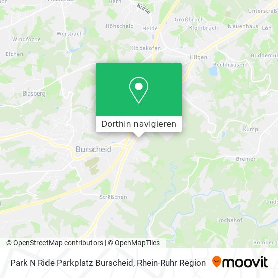 Park N Ride Parkplatz Burscheid Karte