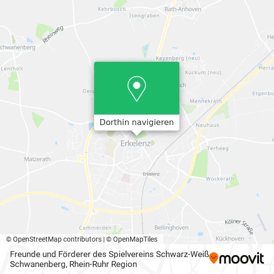 Freunde und Förderer des Spielvereins Schwarz-Weiß Schwanenberg Karte