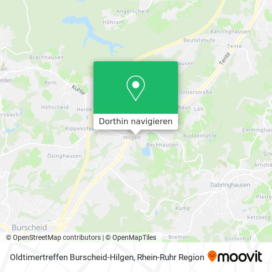 Oldtimertreffen Burscheid-Hilgen Karte