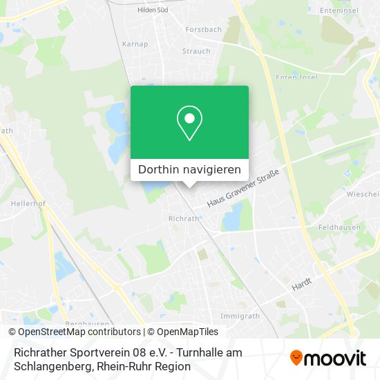 Richrather Sportverein 08 e.V. - Turnhalle am Schlangenberg Karte