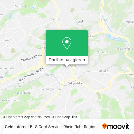 Geldautomat B+S Card Service Karte