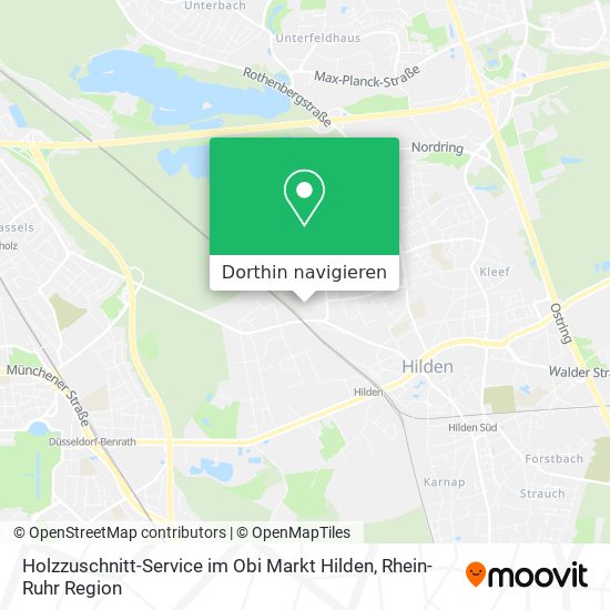 Holzzuschnitt-Service im Obi Markt Hilden Karte