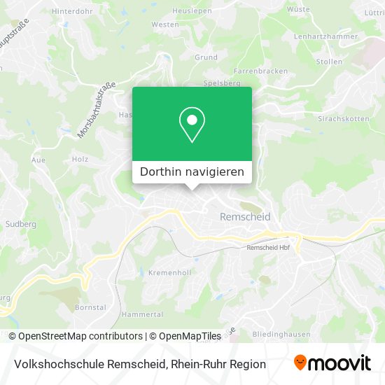 Volkshochschule Remscheid Karte