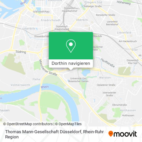 Thomas Mann-Gesellschaft Düsseldorf Karte
