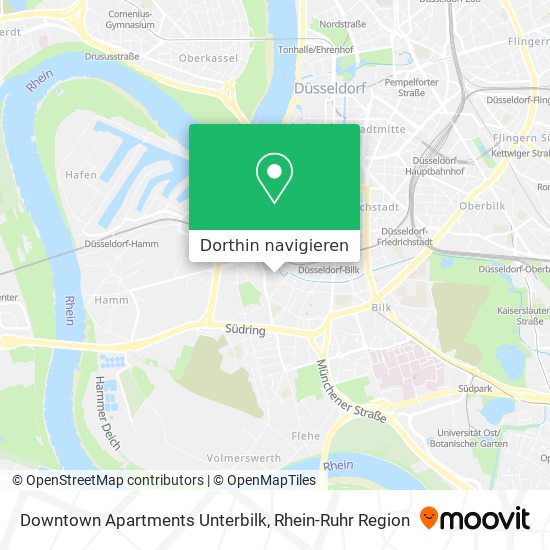Downtown Apartments Unterbilk Karte
