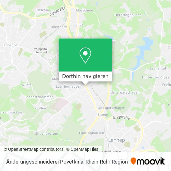 Änderungsschneiderei Povetkina Karte