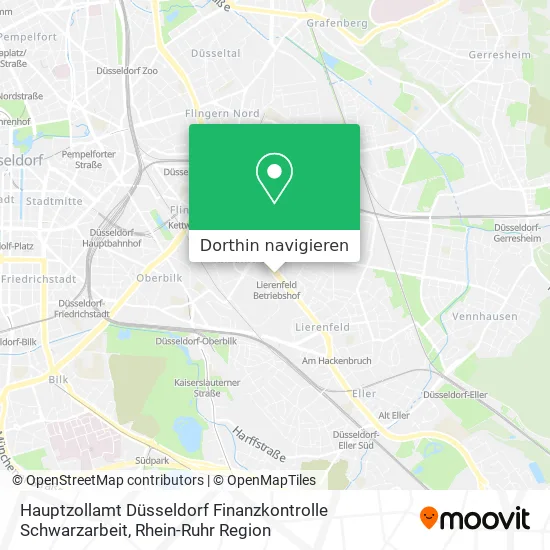 Hauptzollamt Düsseldorf Finanzkontrolle Schwarzarbeit Karte
