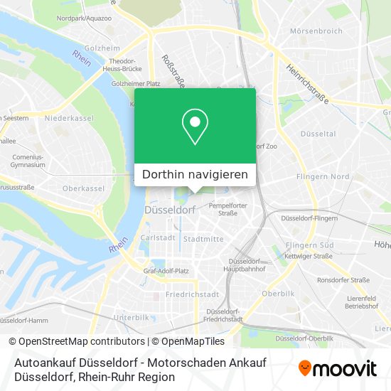 Autoankauf Düsseldorf - Motorschaden Ankauf Düsseldorf Karte