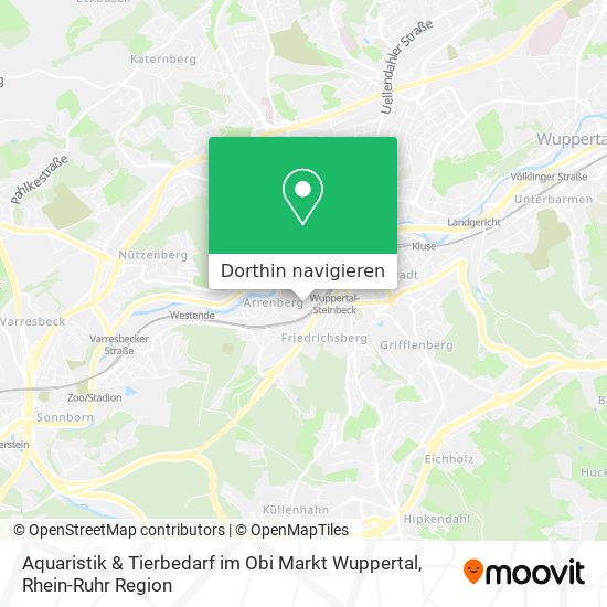 Aquaristik & Tierbedarf im Obi Markt Wuppertal Karte