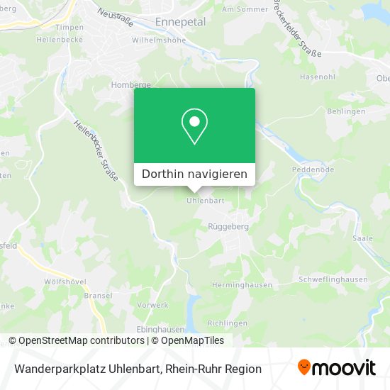 Wanderparkplatz Uhlenbart Karte