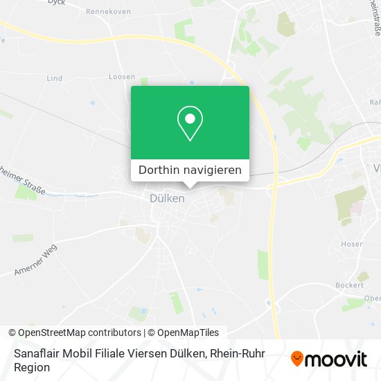 Sanaflair Mobil Filiale Viersen Dülken Karte