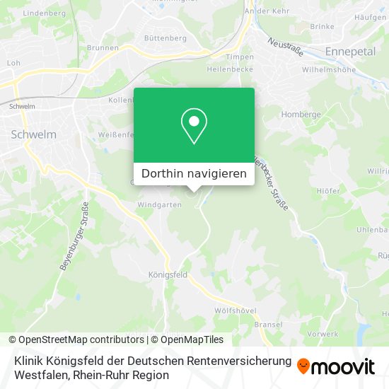 Klinik Königsfeld der Deutschen Rentenversicherung Westfalen Karte