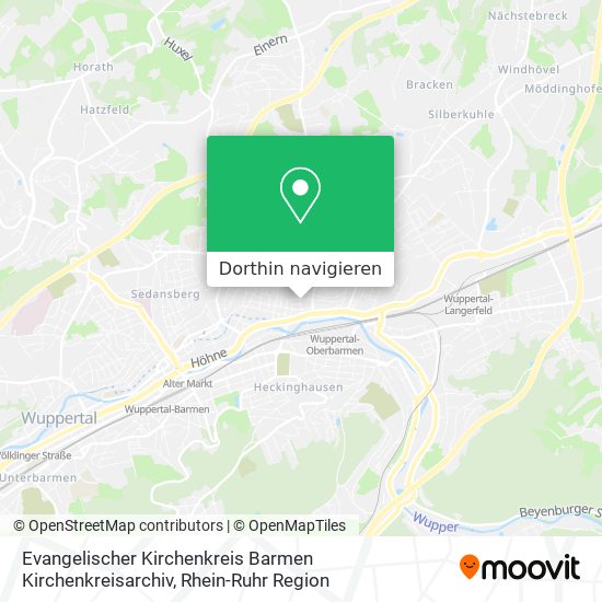 Evangelischer Kirchenkreis Barmen Kirchenkreisarchiv Karte