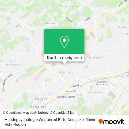 Hundepsychologie Wuppertal Birte Gensicke Karte