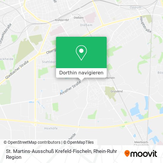 St. Martins-Ausschuß Krefeld-Fischeln Karte