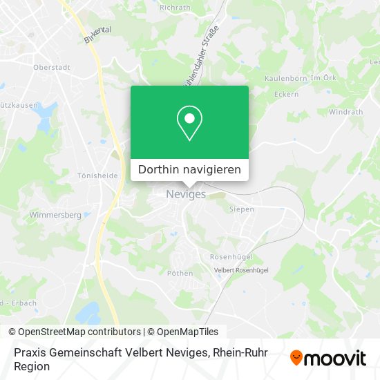 Praxis Gemeinschaft Velbert Neviges Karte