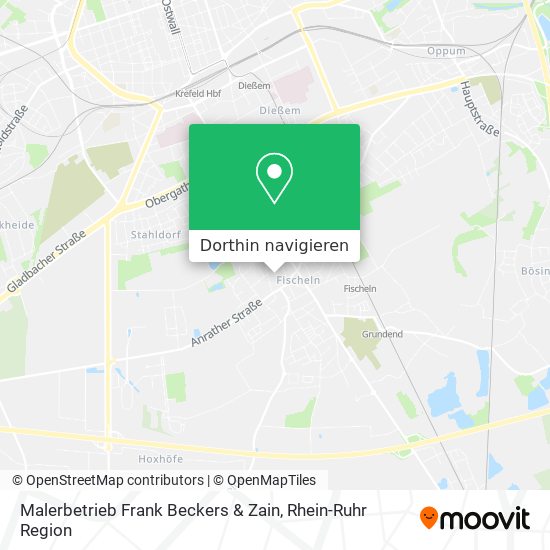 Malerbetrieb Frank Beckers & Zain Karte