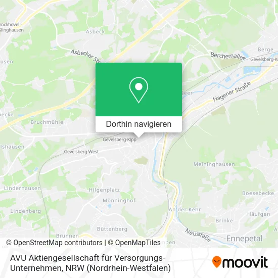 AVU Aktiengesellschaft für Versorgungs-Unternehmen Karte