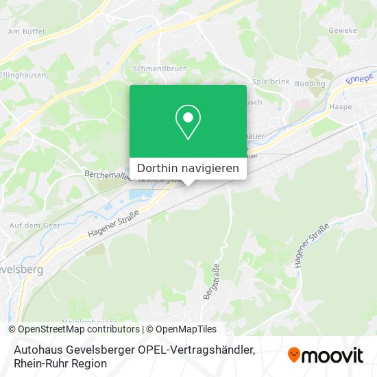 Autohaus Gevelsberger OPEL-Vertragshändler Karte