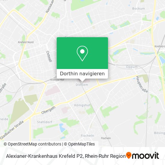Alexianer-Krankenhaus Krefeld P2 Karte