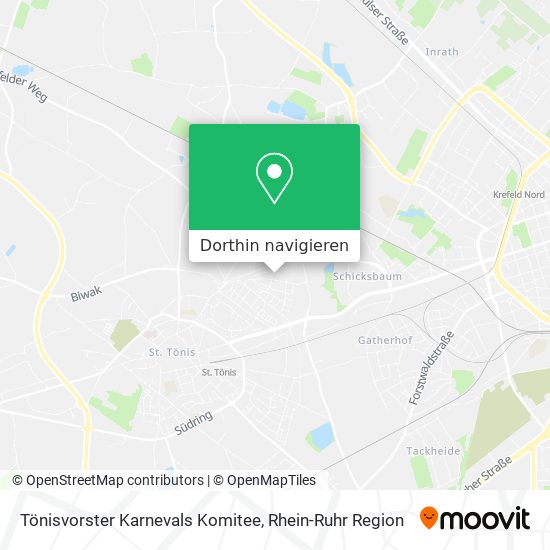 Tönisvorster Karnevals Komitee Karte