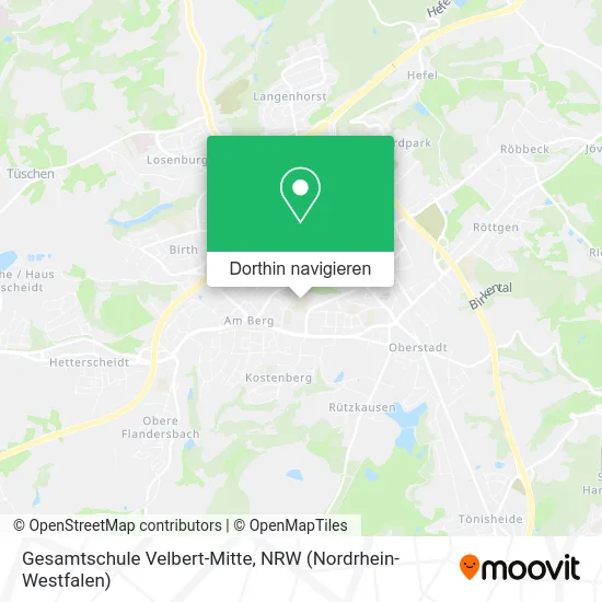 Gesamtschule Velbert-Mitte Karte