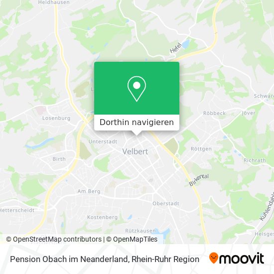 Pension Obach im Neanderland Karte