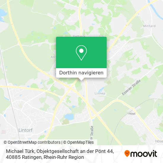 Michael Türk, Objektgesellschaft an der Pönt 44, 40885 Ratingen Karte