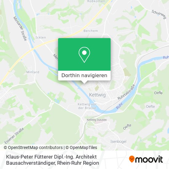 Klaus-Peter Fütterer Dipl.-Ing. Architekt Bausachverständiger Karte