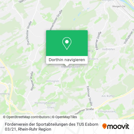 Förderverein der Sportabteilungen des TUS Esborn 03 / 21 Karte