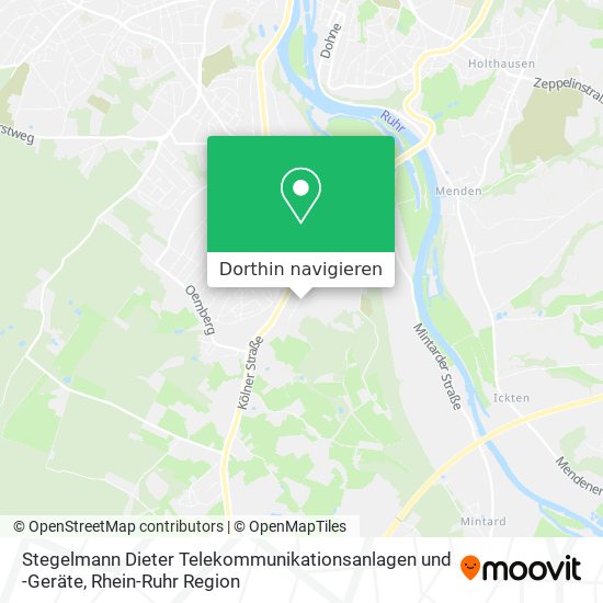 Stegelmann Dieter Telekommunikationsanlagen und -Geräte Karte