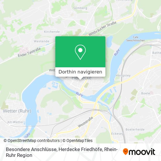 Besondere Anschlüsse, Herdecke Friedhöfe Karte