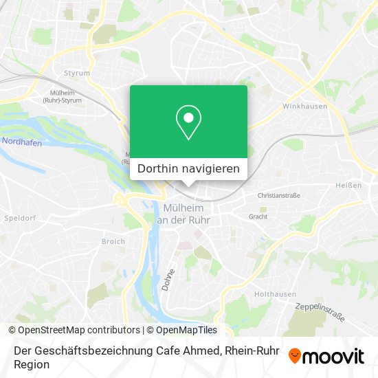 Der Geschäftsbezeichnung Cafe Ahmed Karte