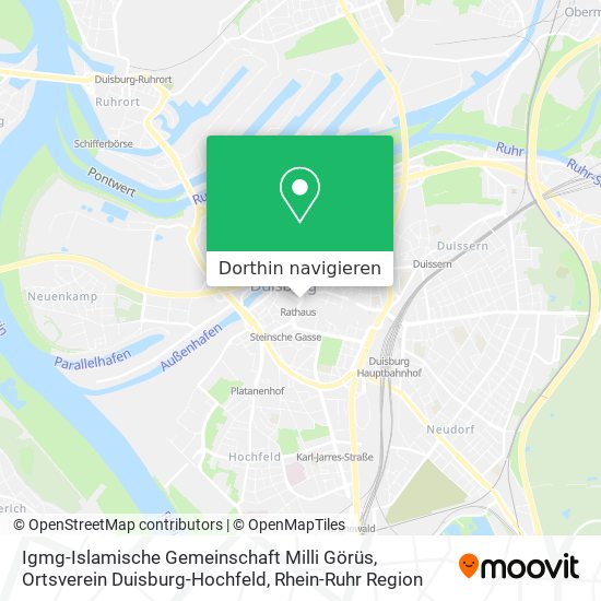 Igmg-Islamische Gemeinschaft Milli Görüs, Ortsverein Duisburg-Hochfeld Karte
