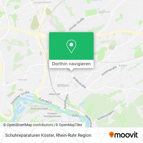 Schuhreparaturen Köster Karte