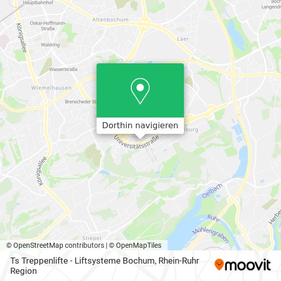 Ts Treppenlifte - Liftsysteme Bochum Karte