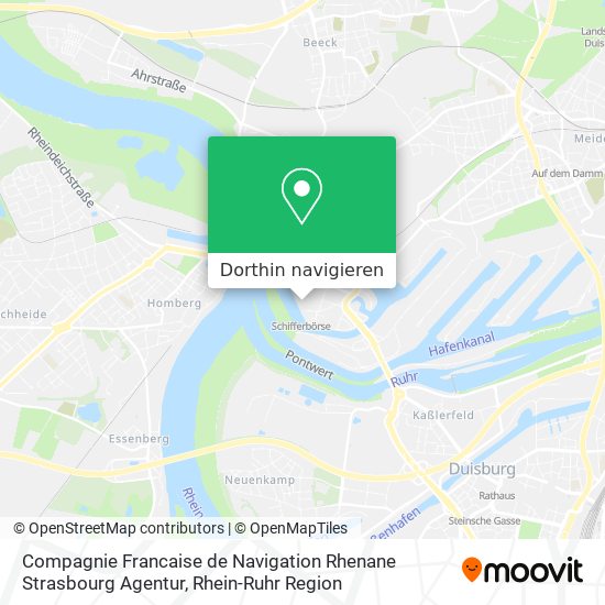 Compagnie Francaise de Navigation Rhenane Strasbourg Agentur Karte